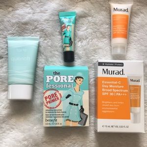 Travel size skincare
